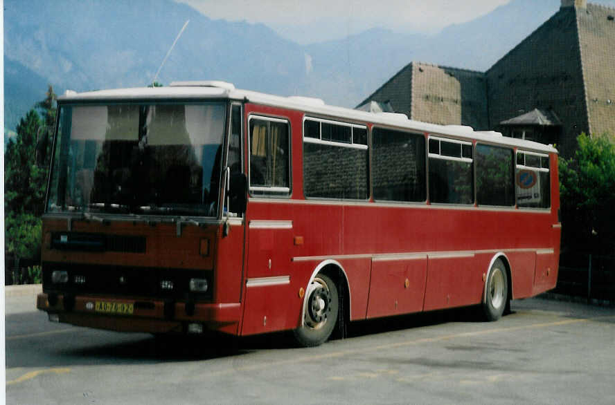 (014'419) - Aus der Tschechoslowakei: ??? - AO-76-92 - Skoda am 14. Juli 1996 in Adelboden, Landstrasse