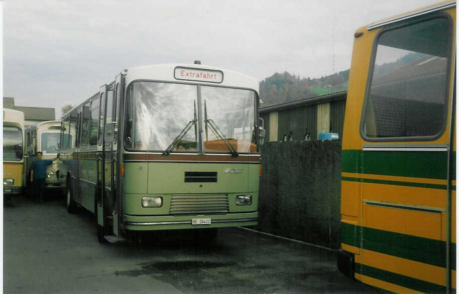 (015'723) - ATGH Heiligenschwendi - Nr. 1/BE 26'412 - FBW/R&J im Oktober 1996 in Thun, Garage STI