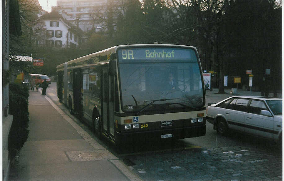 (016'608) - SVB Bern - Nr. 242/BE 518'242 - Van Hool am 26. Mrz 1997 in Bern, Brengraben