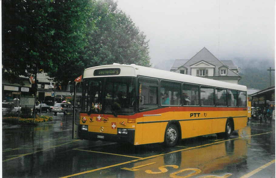 (018'316) - AAGI Interlaken - Nr. 39/BE 317'038 - Mercedes/R&J (ex P 25'303) am 1. august 1997 beim Bahnhof Interlaken West