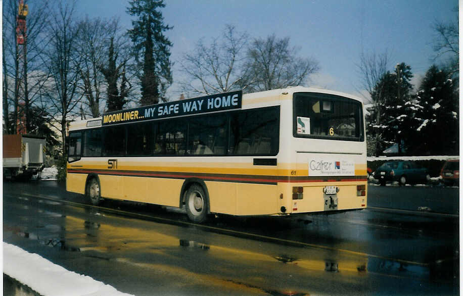 (021'427) - STI Thun - Nr. 61/BE 452'461 - Mercedes/R&J am 21. Januar 1998 bei der Schifflndte Thun