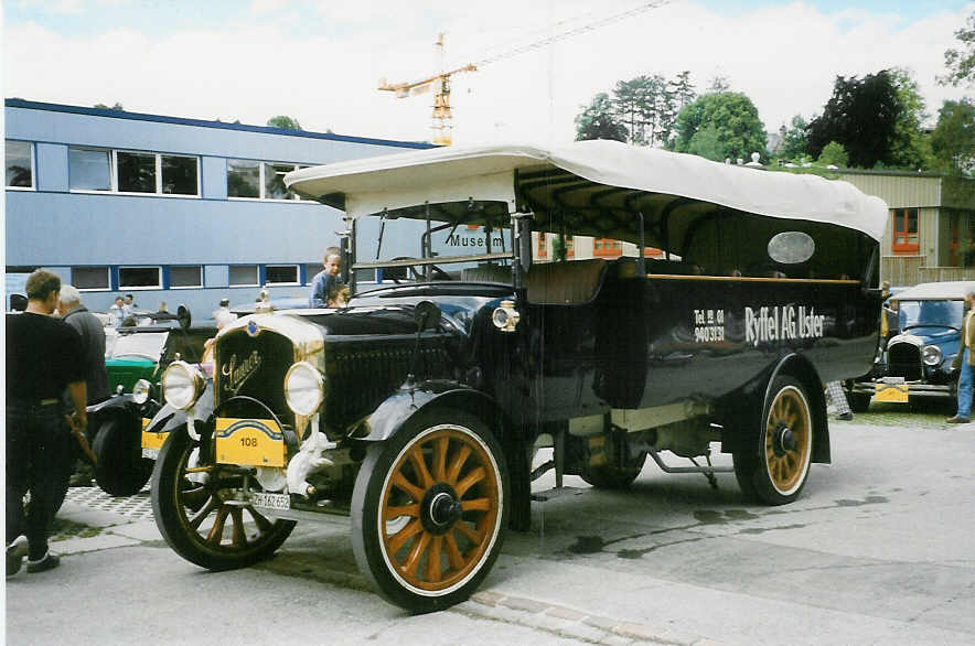 (023'505) - Ryffel, Uster - ZH 162'652 - Saurer/Walde (ex Fasnachtsverein, Basel; ex Feuerwehr, Thun) am 14. Juni 1998 in Wetzikon, FBW-Museum