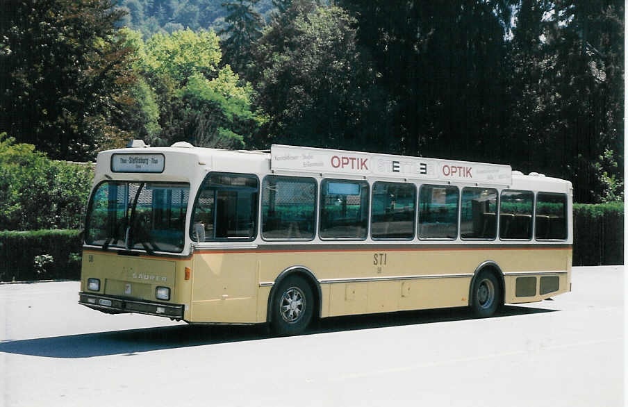 (025'112) - STI Thun - Nr. 58/BE 413'458 - Saurer/R&J am 8. August 1998 bei der Schifflndte Thun