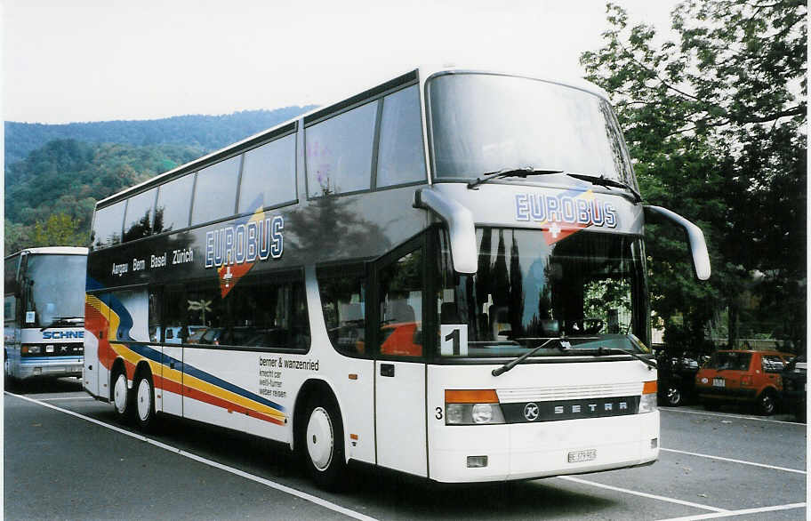 (025'917) - Berner+Wanzenried, Bern - Nr. 3/BE 379'903 - Setra am 2. September 1998 in Thun, Seestrasse