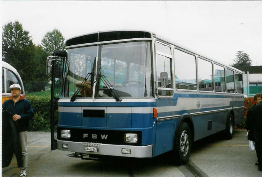 (026'336) - Tiemann, Oetwil - Nr. 7/ZH 632'840 - FBW/Tscher (ex VZO Grningen Nr. 7) am 3. Oktober 1998 in Rti, Sonnenplatz