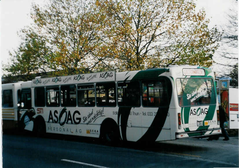 (027'737) - STI Thun - Nr. 27/BE 419'027 - Volvo/R&J (ex SAT Thun Nr. 27) am 2. November 1998 in Thun, Allmendstrasse