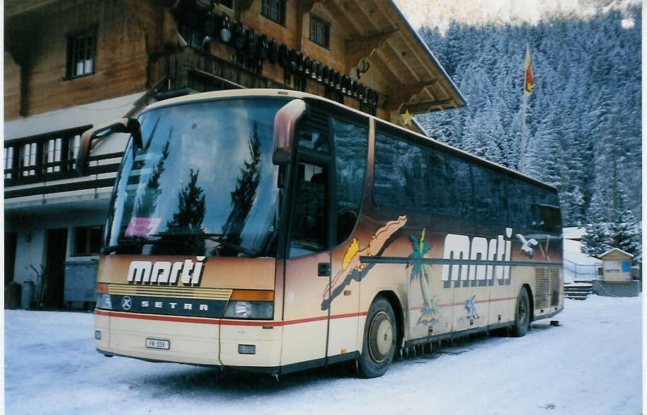 (029'014) - Marti, Kallnach - Nr. 10/FR 559 - Setra am 12. Januar 1999 in Adelboden, Unter dem Birg