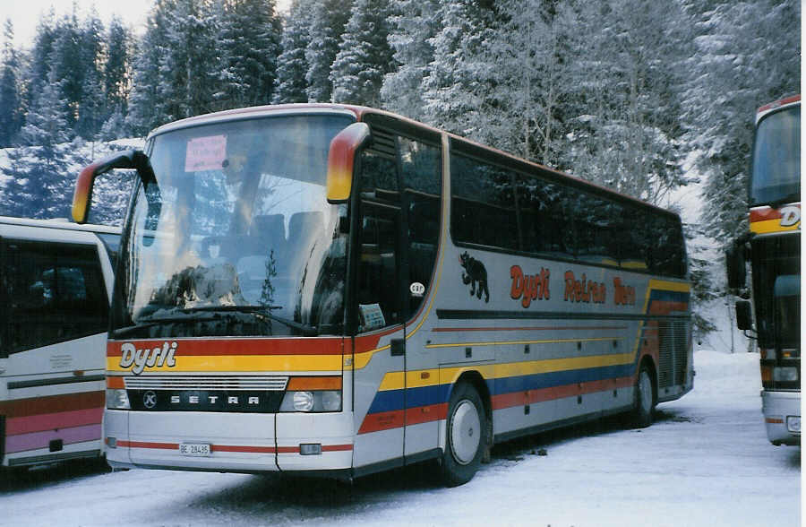 (029'018) - Dysli, Bern - Nr. 23/BE 28'435 - Setra (ex EvoBus, Kloten) am 12. Januar 1999 in Adelboden, Unter dem Birg