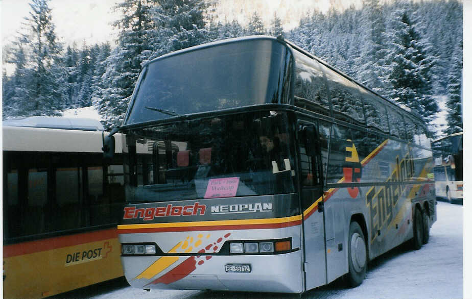 (029'031) - Engeloch, Riggisberg - BE 55'712 - Neoplan am 12. Januar 1999 in Adelboden, Unter dem Birg