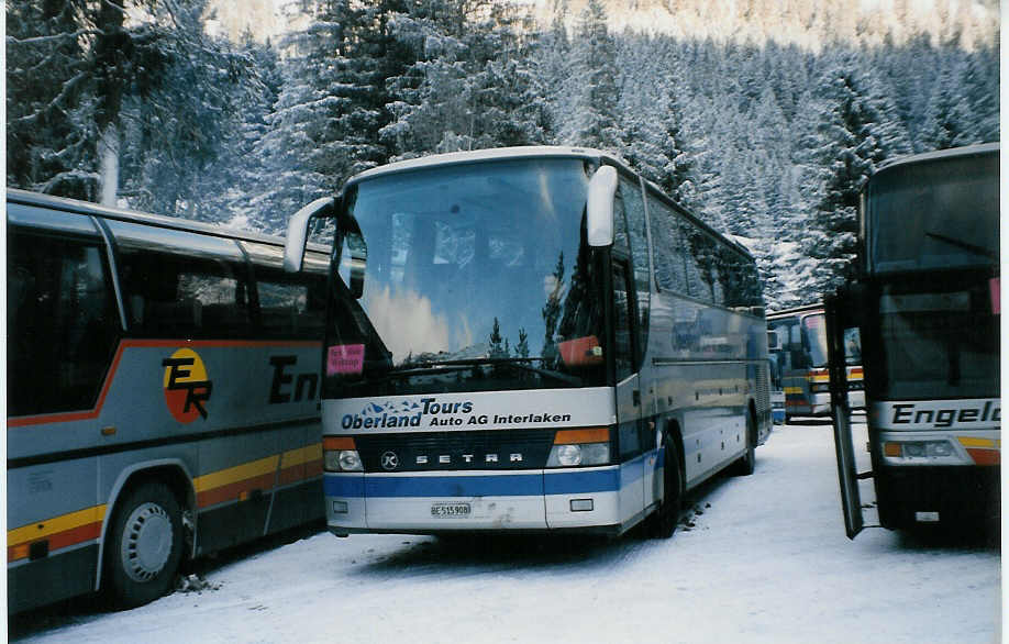 (029'034) - AAGI Interlaken - Nr. 10/BE 515'908 - Setra am 12. Januar 1999 in Adelboden, Unter dem Birg