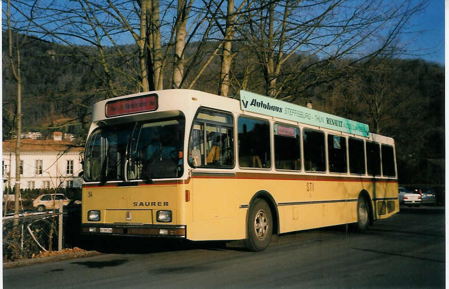 (029'131) - STI Thun - Nr. 54/BE 396'554 - Saurer/R&J am 18. Januar 1999 bei der Schifflndte Thun