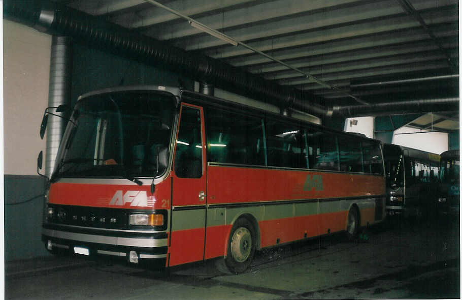 (030'507) - AFA Adelboden - Nr. 21/BE 21'181 - Setra am 22. Mrz 1999 im Autobahnhof Adelboden