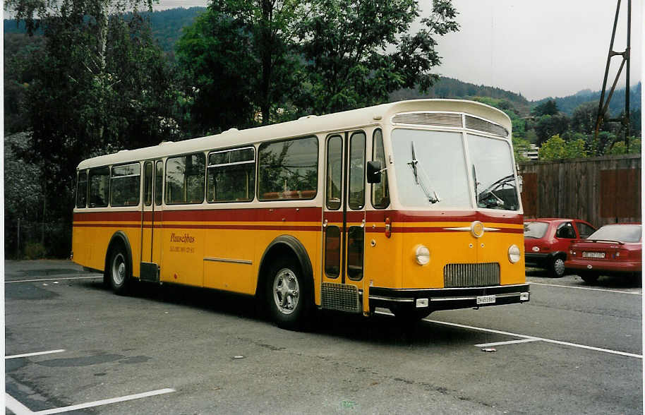 (036'833) - Bni, Hagenbuch - ZH 651'869 - FBW/Tscher (ex Meyer, Ramsen; ex Junod, Pfffikon; ex Nr. 30/A 60'133; ex P 25'511) am 18. September 1999 in Thun, Seestrasse