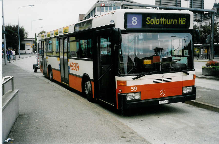 (037'035) - BSU Solothurn - Nr. 59/SO 21'973 - Mercedes am 19. September 1999 beim Hauptbahnhof Solothurn