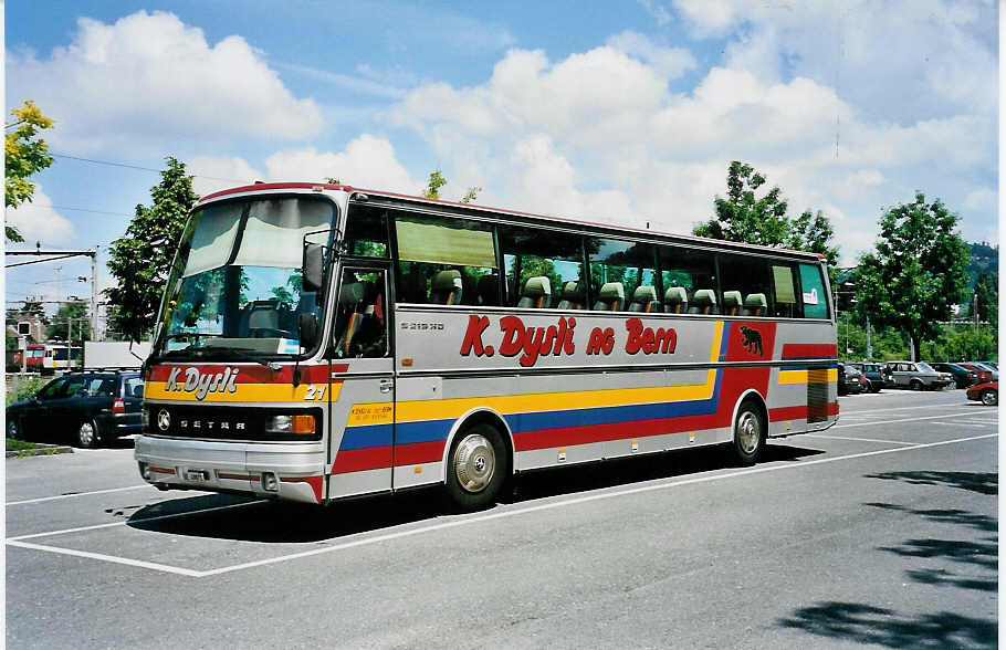 (040'824) - Dysli, Bern - Nr. 21/BE 49'871 - Setra am 7. Juni 2000 in Thun, Seestrasse