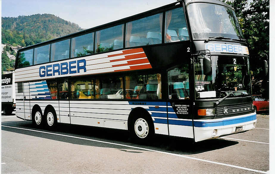 (043'214) - Gerber, Roggwil - Nr. 2/BE 464'916 - Setra am 14. September 2000 in Thun, Seestrasse