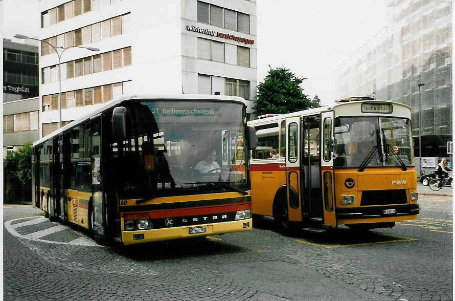 (047'614) - STI Thun - Nr. 80/BE 543'380 - Setra am 5. Juli 2001 beim Bahnhof Thun