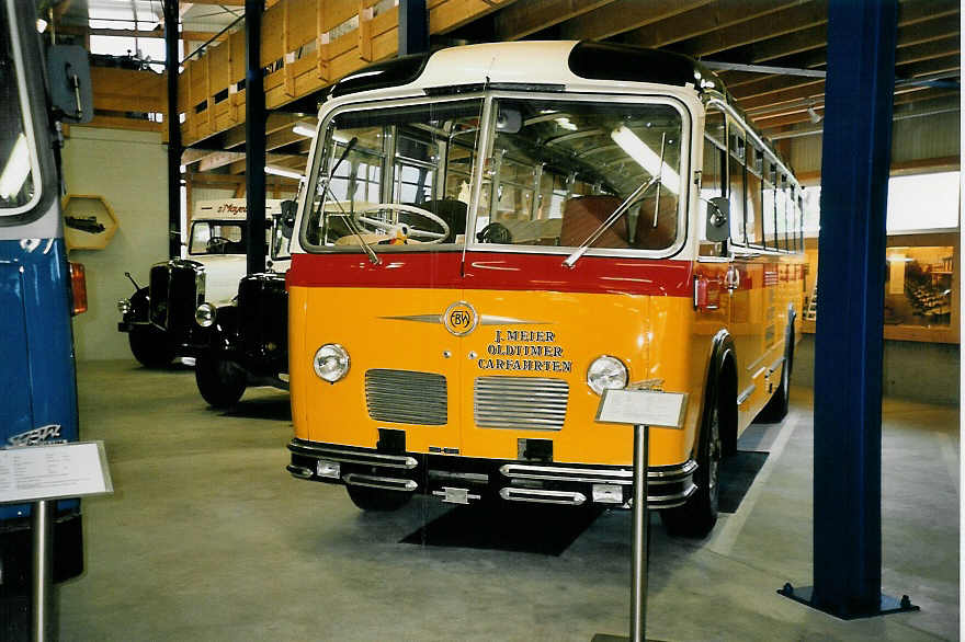 (050'015) - Meier, Grt - FBW/R&J (ex Strssle, Wengen; ex Kasper, Poschiavo) am 6. Oktober 2001 in Wetzikon, FBW-Museum