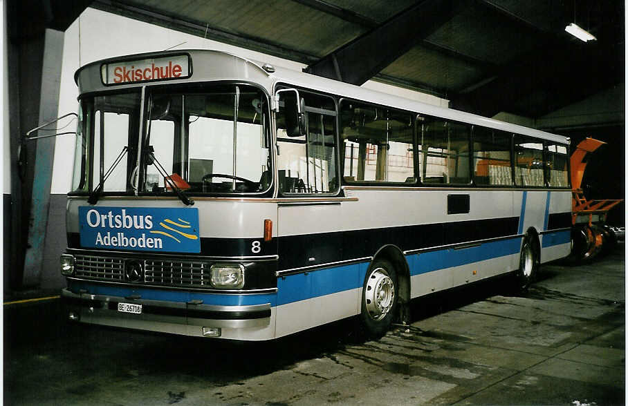 (050'930) - AFA Adelboden - Nr. 8/BE 26'708 - Setra (ex TPYG Yverdon Nr. 2) am 26. Dezember 2001 im Autobahnhof Adelboden