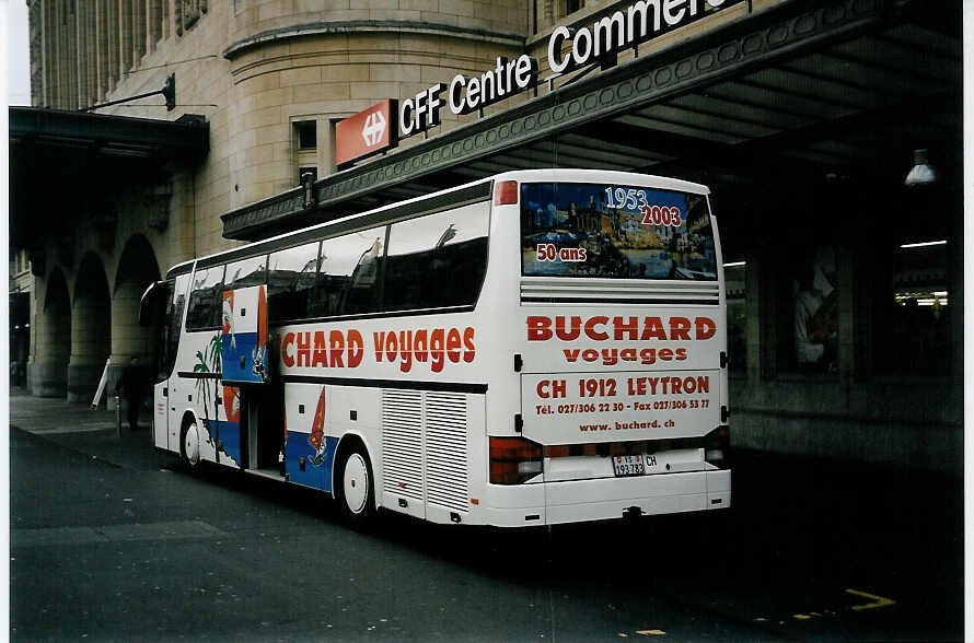 (059'116) - Buchard, Leytron - VS 193'783 - Setra am 16. Mrz 2003 beim Bahnhof Lausanne