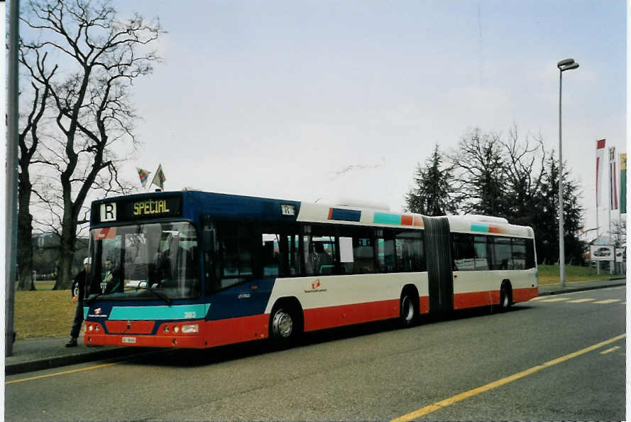 (059'206) - TPG Genve - Nr. 383/GE 96'460 - Volvo am 16. Mrz 2003 in Genve, Palexpo