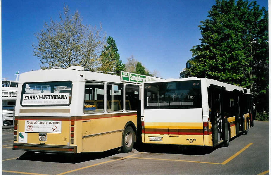 (060'022) - STI Thun - Nr. 94/BE 572'094 - MAN am 4. Mai 2003 bei der Schifflndte Thun