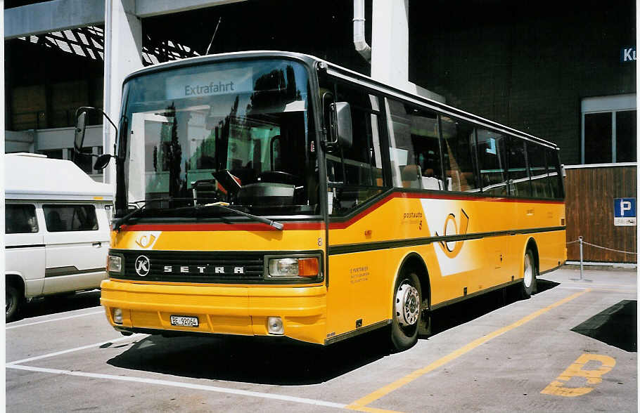 (062'632) - Portenier, Adelboden - Nr. 8/BE 92'064 - Setra (ex Geiger, Adelboden Nr. 8; ex P 25'053) am 8. August 2003 in Thun, Grabengut