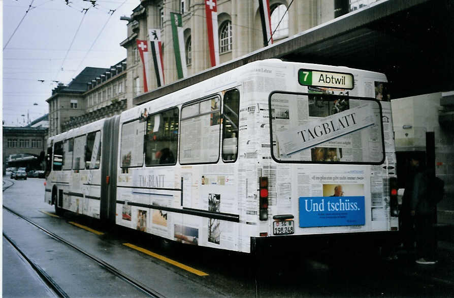 (063'827) - VBSG St. Gallen - Nr. 248/SG 198'248 - NAW/Hess am 9. Oktober 2003 beim Bahnhof St. Gallen