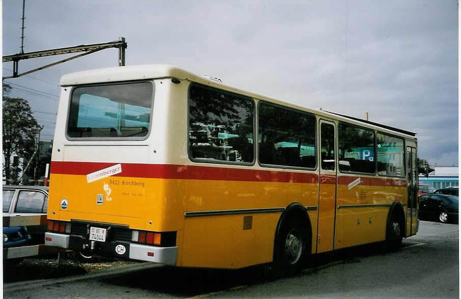 (063'934) - Leuenberger, Kirchberg - BE 74'044 - Saurer/Lauber (ex Niederer, Filzbach Nr. 11) am 10. Oktober 2003 in Thun, CarTerminal