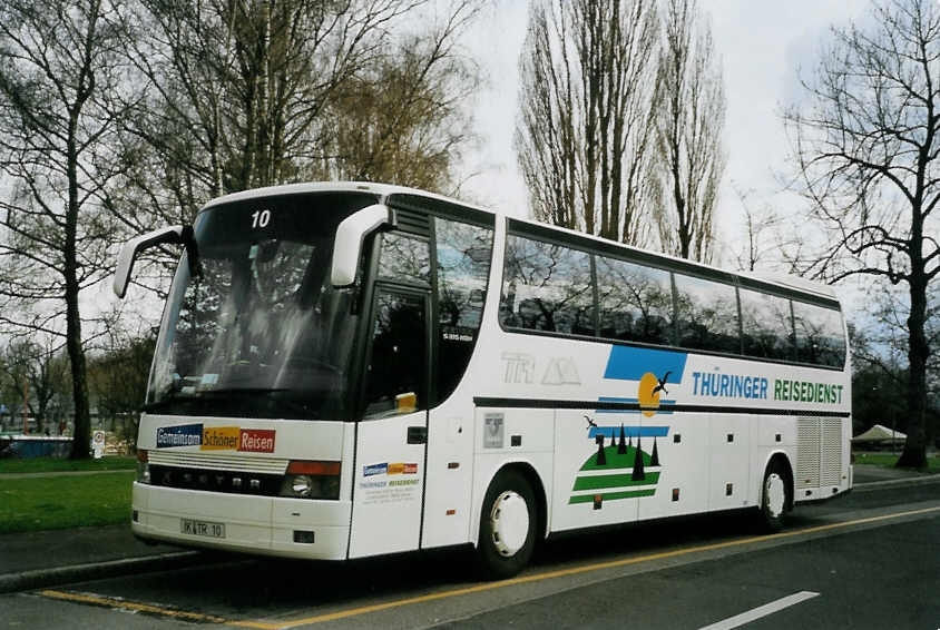 (066'426) - Aus Deutschland: Thringer Reisedienst, Ilmenau - Nr. 10/IK-TR 10 - Setra am 11. April 2004 in Thun, Lachen