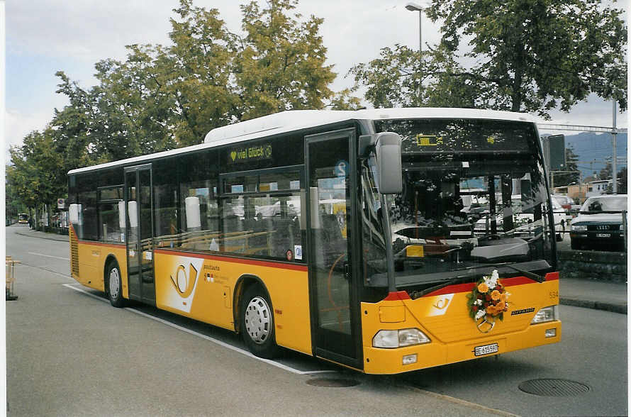 (069'928) - PostAuto Bern-Freiburg-Solothurn - Nr. 534/BE 615'597 - Mercedes (ex P 25'237) am 14. August 2004 bei der Schifflndte Thun