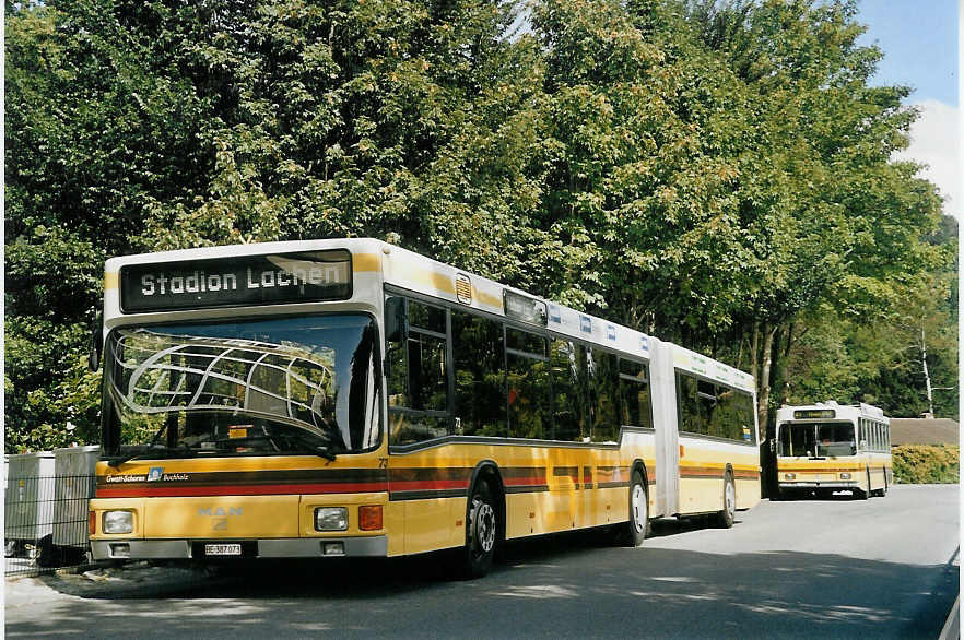 (070'401) - STI Thun - Nr. 73/BE 387'073 - MAN am 22. August 2004 bei der Schifflndte Thun