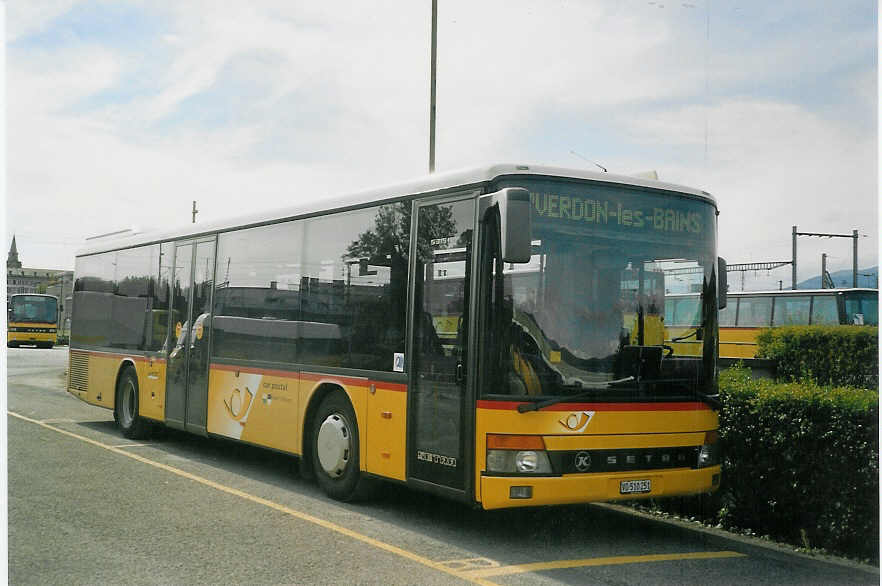 (071'411) - CarPostal Vaud-Fribourg - VD 510'251 - Setra (ex P 25'637) am 3. Oktober 2004 in Yverdon, Garage