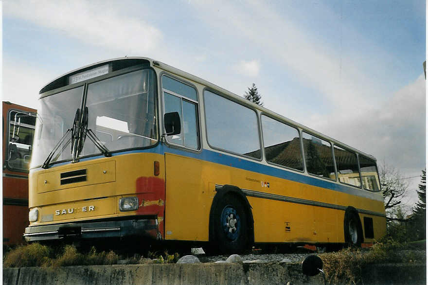 (072'611) - PTT-Regie - P 25'845 - Saurer/Hess am 8. November 2004 in Btzberg, Heiniger