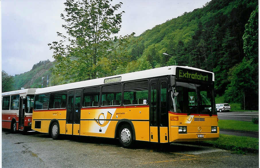 (076'536) - PostAuto Zrich - Nr. 34/BE 41 - Mercedes/R&J (ex P 25'340) am 14. Mai 2005 in Biel, Rattinbus