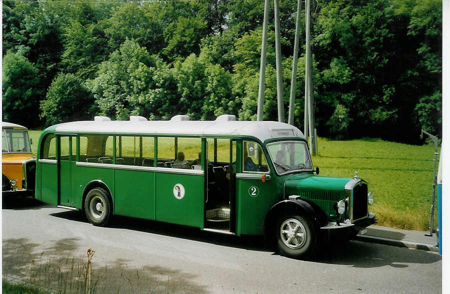 (077'136) - BVB Basel - Nr. 2/BS 1802 - Saurer/Reinb.+Chr. (ex Nr. 3) am 5. Juni 2005 in Bubendorf