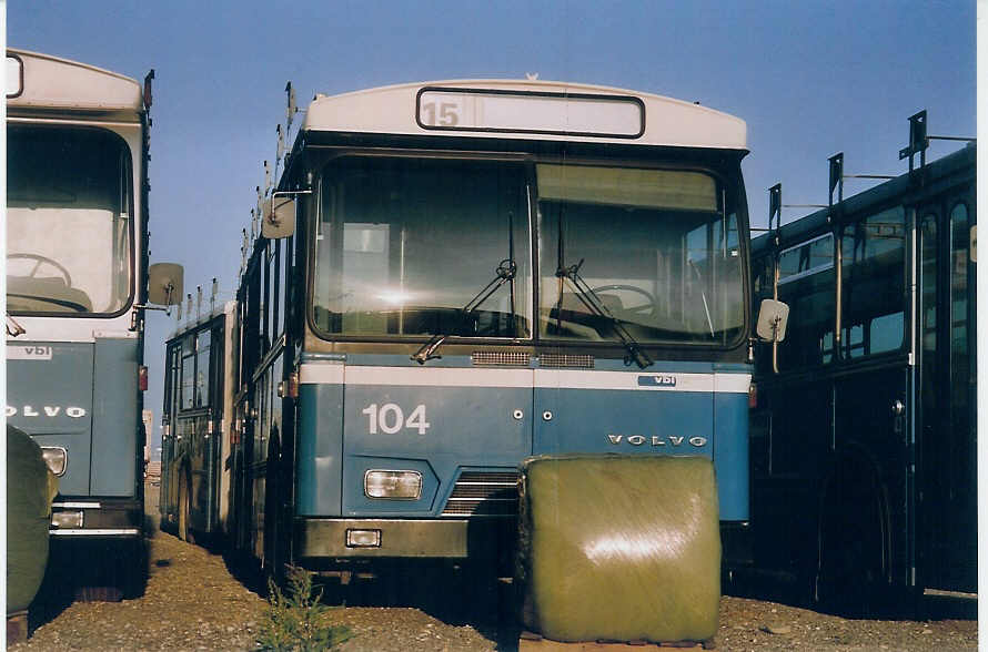 (077'428) - VBL Luzern - Nr. 104 - Volvo/Hess am 18. Juni 2005 in Hindelbank, Landi