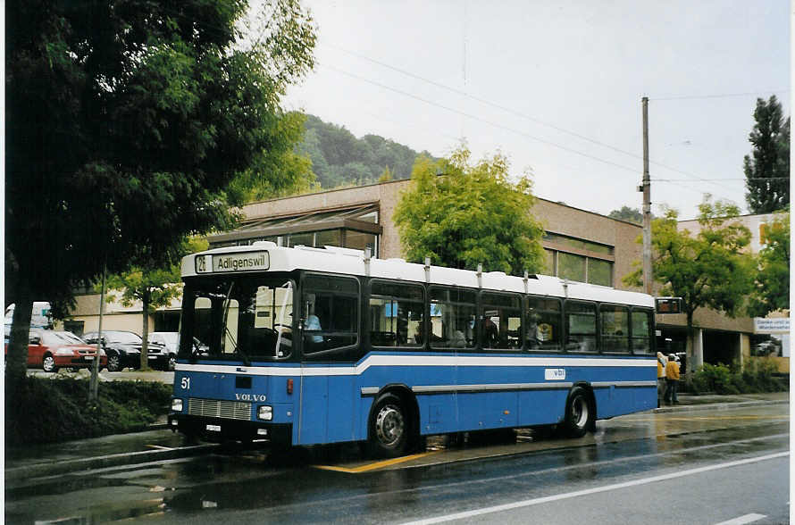 (078'401) - VBL Luzern - Nr. 51/LU 15'051 - Volvo/Hess am 11. juli 2005 in Luzern, Brelstrasse