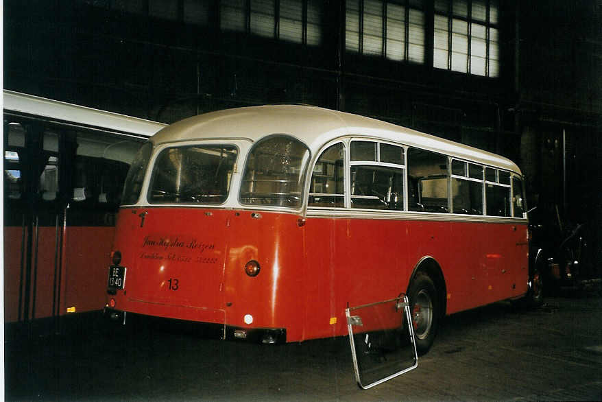 (078'811) - FRAM Drachten - Nr. 13/BE-13-40 - Berna/Lauber (ex Tlverbier, Verbier Nr. 4; ex Favre, St-Martin) am 21. Juli 2005 in Drachten, Autobusmuseum