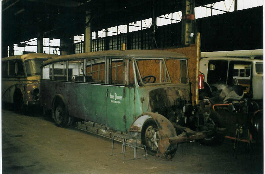 (078'814) - FRAM Drachten - Nr. 12 - Saurer/Seitz (ex Merkus, NL-Nijmegen; ex Steiner, Seengen; ex GAA Amriswil; ex P 1581) am 21. Juli 2005 in Drachten, Autobusmuseum