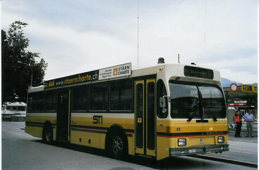 (079'701) - STI Thun - Nr. 52/BE 396'552 - Saurer/R&J am 25. August 2005 bei der Schifflndte Thun