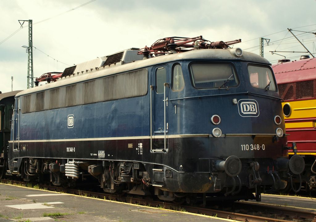 110 348-0 vom DB Museum Koblenz war am 18.6.11 in Neumnster ausgestellt