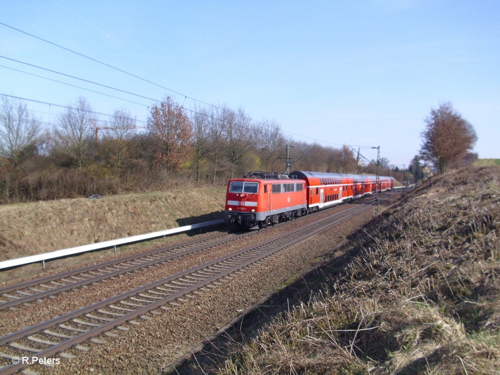 111 172-3 mit RB59098 nach Nrnberg bei Fahlenbach. 24.03.11