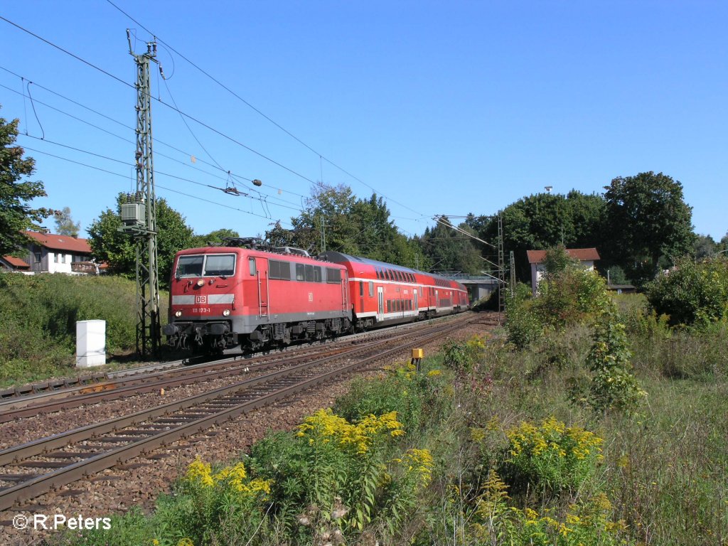 111 173-1 erreicht Undorf mit ein RE Nrnberg. 09.09.08