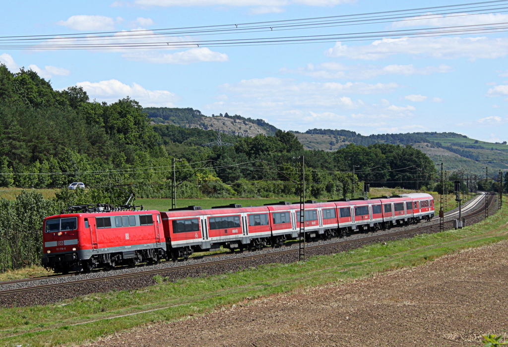 111 178 mit RE nach Frankfurt am Main am 12.08.12 bei Harrbach