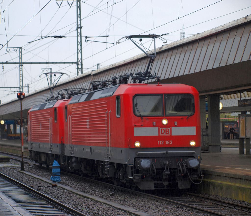 112 162 und 112 163 standen gemeinsam im Mnsteraner Hbf am 23.10.