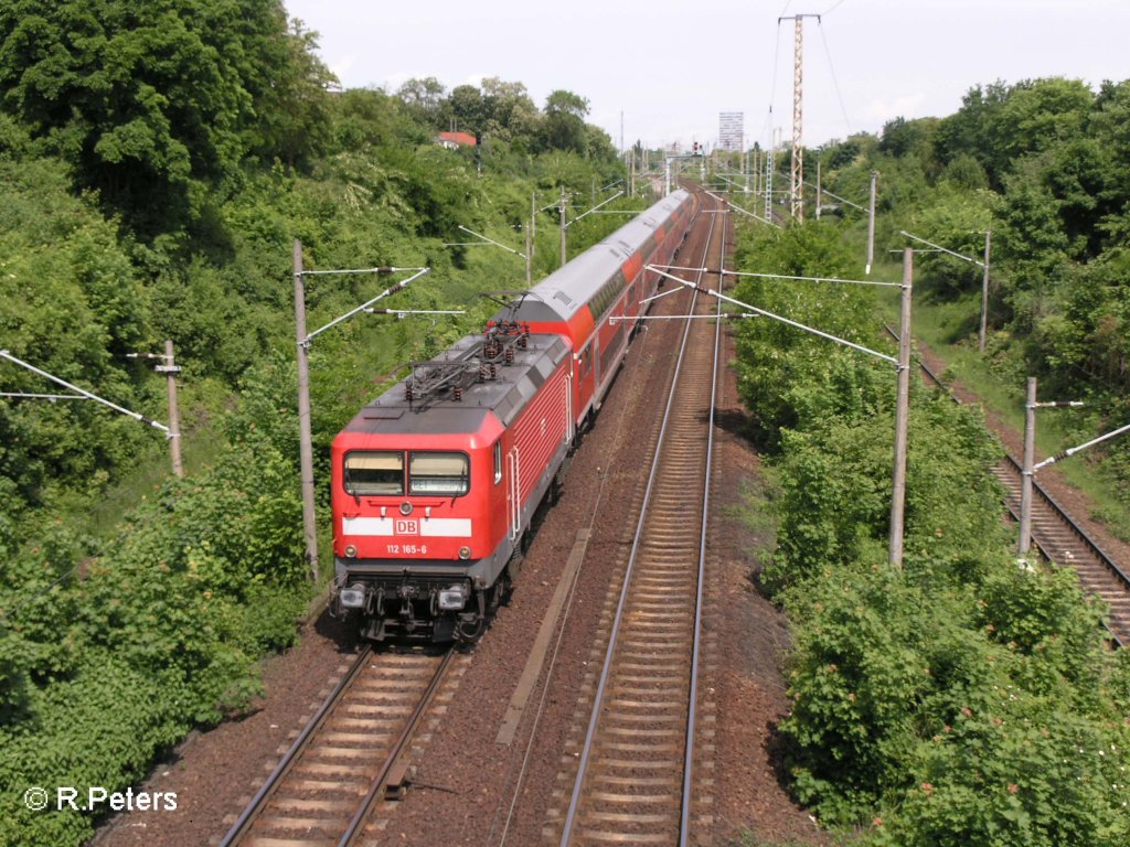 112 165-6 verlsst Frankfurt/Oder mit dem RE1 Eisenhttenstadt. 24.05.08