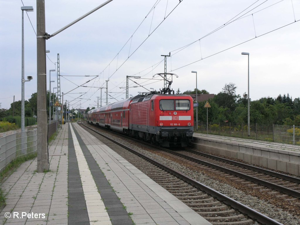 112 189-6 verlsst Jacobsdorf(Mark) mit ein RE1 Brandenburg HBf. 19.08.08