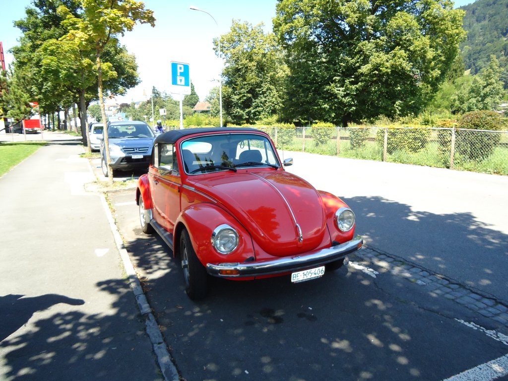 (128'172) - VW-K�fer - BE 105'406 - am 1. August 2010 in Thun, Rosenau