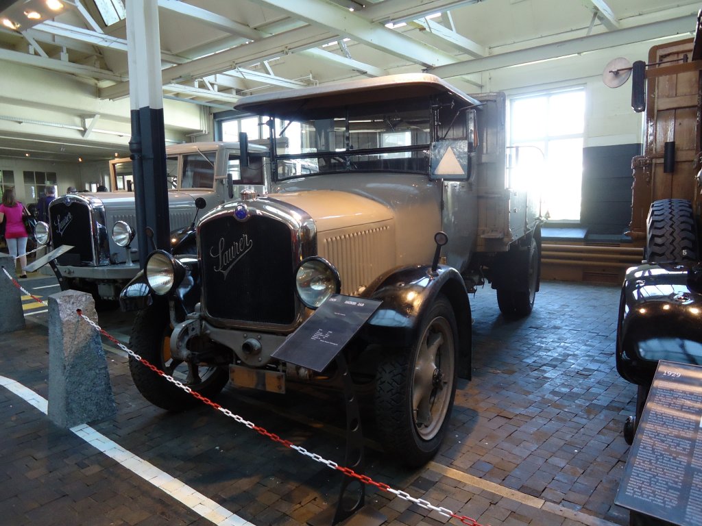 (128'811) - Im Saurer-Museum in Arbon: Saurer-Lastwagen am 21. August 2010